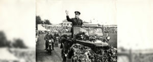 Ю.А. Гагарин на стадионе «Динамо» в Брянске, 1966 г.