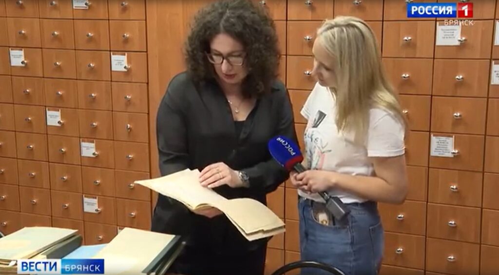 Телесюжет, посвященный участию молодежи Брянщины в освоении целинных и залежных земель в 1950-е гг.